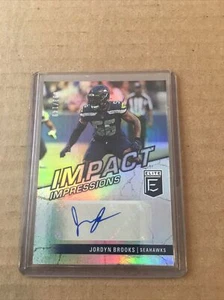 2022 Panini Donruss Elite Jordyn Brooks Impact Impressions Autographed Signed - Picture 1 of 2