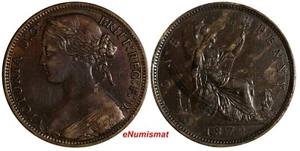 Great Britain Victoria Copper 1872 1 Penny aUNC KM# 749.2 (19 843) - Picture 1 of 3