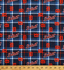 Flannel Detroit Tigers Plaid MLB Team Cotton Flannel Fabric Print BTY D286.13