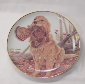 John Ruthven Dusty Golden Retriever 1981 placa decorativa de coleccionistas edición limitada - Imagen 1 de 8
