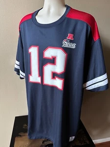 Camiseta deportiva de fútbol americano azul de East Tom Brady #12 (4XL) del equipo de la NFL con ropa azul - Imagen 1 de 5
