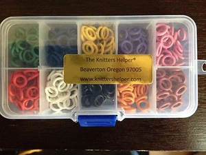 Complete Set of 300 TINY Stitch Markers 5mm OD - 3mm ID Silicone - 10 colors - Picture 1 of 2