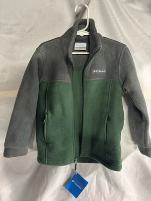 Columbia Boys' Fleece Nylon Jacket Toddler Size XXS, Black/Gray, Full Zip - Image 1 of 4