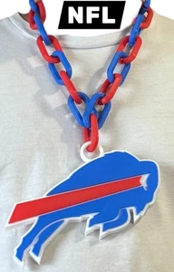 Collar de cadena de gran tamaño Buffalo Bills - Audaz colgante de fanático de la NFL para el día del juego - Imagen 1 de 1