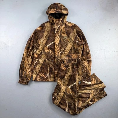 Gamehide Naked Camo Duck Bird Hunting Mesh Lined Hooded Jacket & Pants Medium L - Image 1 of 4
