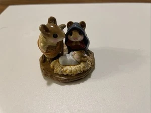 Vintage 1984 Wee Forest Folk Chris-Mouse Pageant Annette Petersen Mouse Figure - Picture 1 of 7