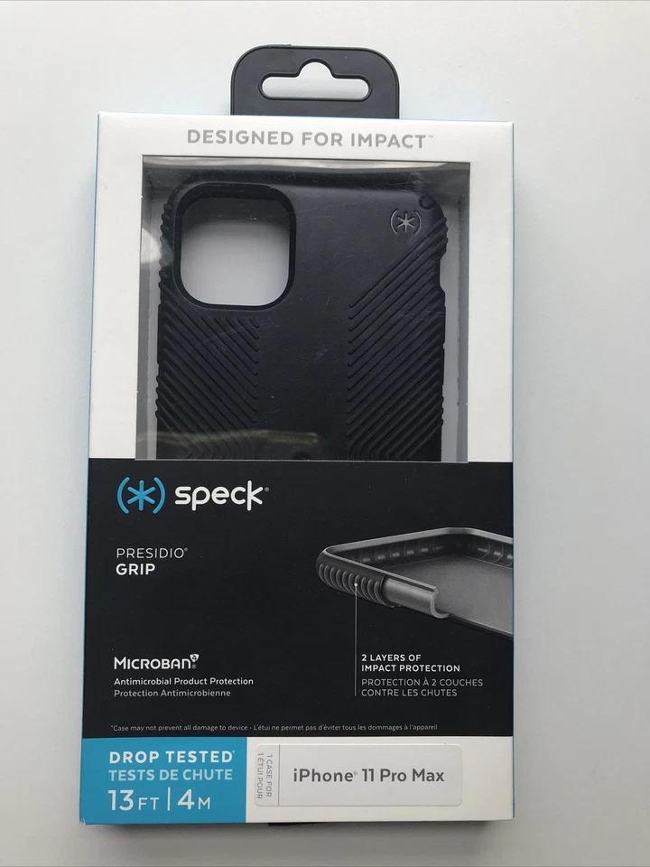 Speck Presidio Grip Case Cover for Apple iPhone 11 Pro Max Black Hs360