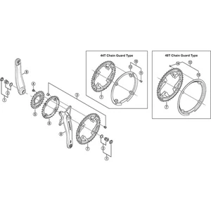 Shimano Spares Bicycle Cycle Bike FC-M431-8 Chain Guard And Fixing Bolts - 48T - Picture 1 of 1
