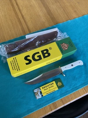 NOS Puma SGB Bowie Smooth White Bone Handle, German Steel . Box, Papers, NEW!! - Image 1 of 4
