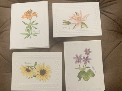 CURRENT notecards flowers lot of 9 NEW blank inside - Image 1 of 4