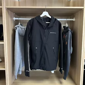 Monterrain Mens Totality Woven Hoody Track Jacket Size L Black Windbreaker - Picture 1 of 5