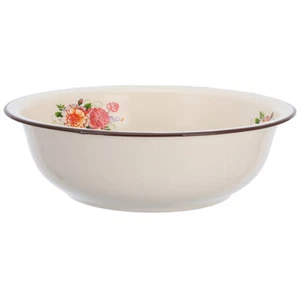 Enamel Basin Bowls Vintage Old-fashioned Enameled Mixing Sourdough Baby - Picture 1 of 12