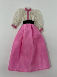 Vintage 1982 Barbie Angel Face Pink with White Lace Victorian Gown #5640 - Picture 1 of 6