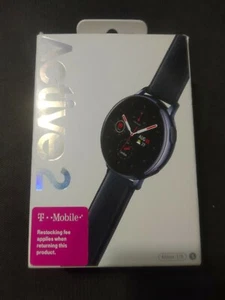 T-Mobile Samsung Galaxy Watch Active 2 SM-R825 44mm BLACK Stainless Steel - Picture 1 of 6