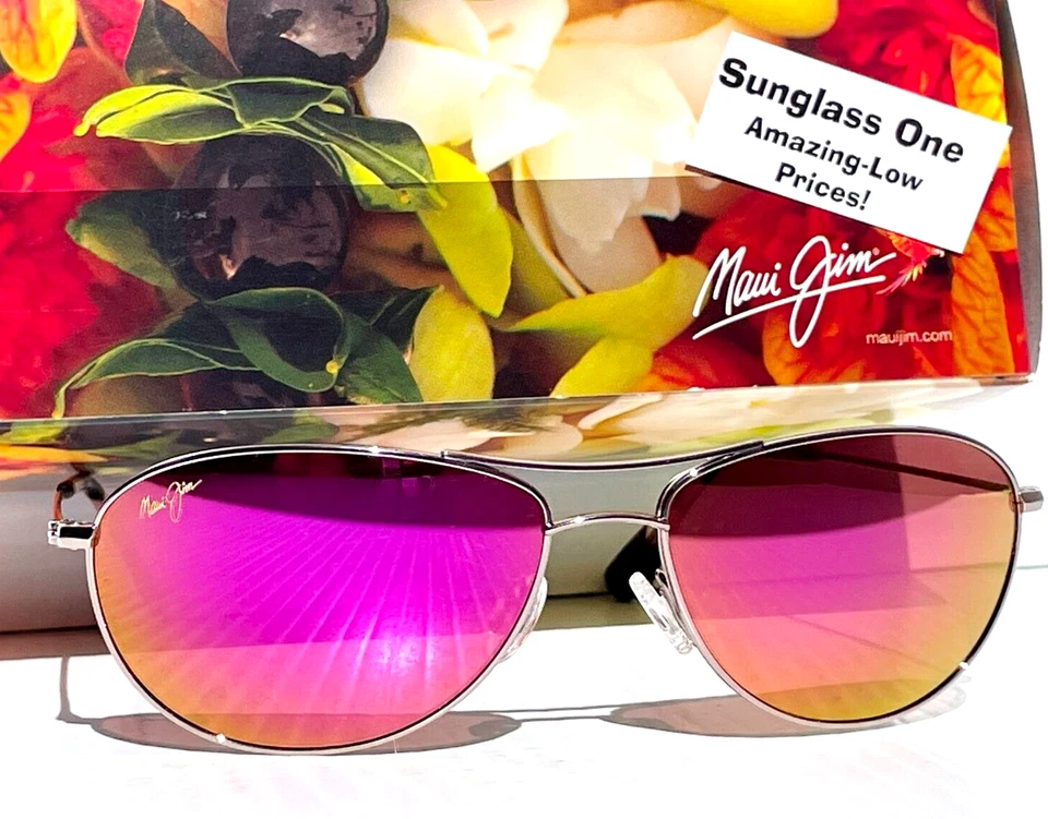 Maui Jim Baby Beach Polarized Aviator Sunglasses - Rose Gold