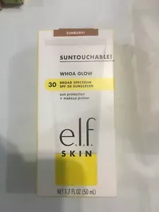 ELF SUNTOUCHABLE Whoa Glow SPF 30 Sun Protection Makeup Primer Sunburst 12/2025 - Picture 1 of 4