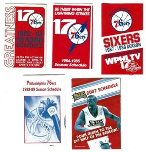 PHILADELPHIA 76ers ~ Lot of Pocket Schedules, 1982-2007 - Picture 1 of 1
