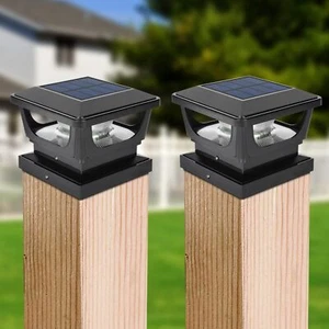 2pcs Solar Pfostenkappe 7x7 8x8 9x9 10x10,Pfostenleuchte Zaunpfosten Beleuchtung - Bild 1 von 10