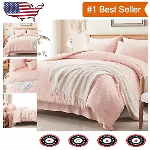 Soft Microfiber Twin Bedding Set - 5 Pieces with Tufted Comforter and Sheets - Picture 1 of 10