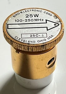 BIRD 25C PLUG IN ELEMENT SLUG 0 - 25 WATTS 100-250 MHz THRULINE 43      fcb20.47 - Picture 1 of 3