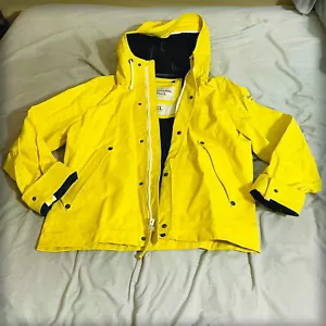 Abercrombie And Fitch Yellow Full Zip Raincoat Mens Size XL - Picture 1 of 5