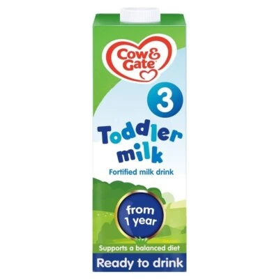 Cow & Gate 3 Toddler Milk Formula Liquid 1-3 Years 1L - Изображение 1 из 3