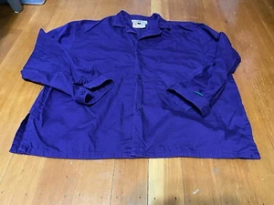 VTG 80s Gene Ewing Bis Wrinkled Rich Denim Button Down Pocket P Purple - Picture 1 of 9
