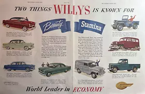 1953 Willys Overland Motors Cars World Leader Model Toledo Vintage Print Ad - Picture 1 of 1