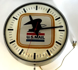 Reloj de Pared Oficina de Correos Vintage Años 80 - Correo de EE. UU. USPS - Simplex 14", Modelo 507-174 - Imagen 1 de 24