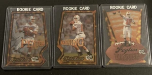 PEYTON MANNING ROOKIE 3-CARD SET 1998 RC TRIPLE THREAT INSERTS - Picture 1 of 4