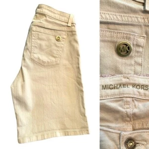 Women’s Michael Kors khaki jean shorts size 4 Tan Beige Neutral - Picture 1 of 7