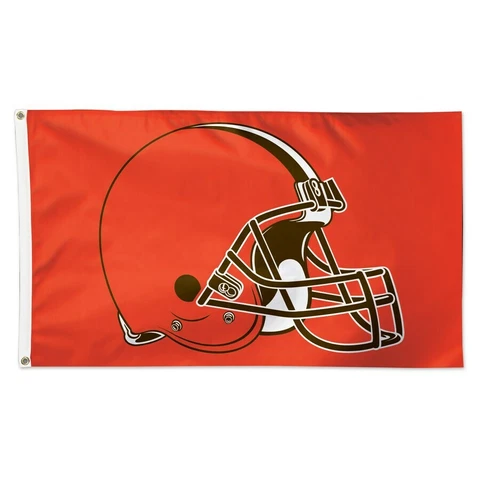 Cleveland Browns Orange Helmet Flag New 3x5 ft  genuine NFL Lic Cover