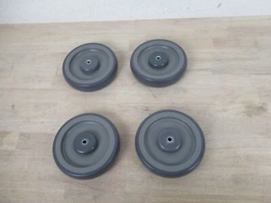 P&H Casters SuperWheel Grey 1" X 6"Poly Wheel New Lot Of 4 Shaft Size 5/16" - Picture 1 of 7