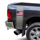 American Usa Flag Racing Stripes Rear Truck Bed Vinyl Decal Sticker - Straight