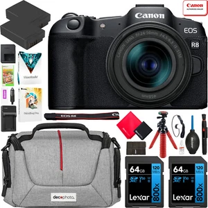 Canon EOS R8 Pełnoklatkowy aparat bezlusterkowy + zestaw obiektywów RF 24-50 mm Niezbędny pakiet - Zdjęcie 1 z 10