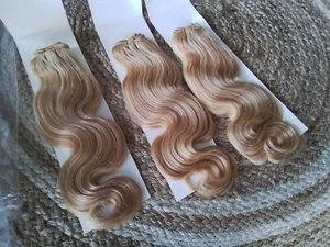 12AA BRASILIANISCHES reines Echthaar 16+16+16ZOLL 300g 27#/613# BALAYAGE KÖRPERWELLEN - Bild 1 von 5