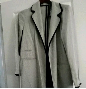 BOOHOO Amelie Wool Crombie Long Coat NWT - Picture 1 of 5