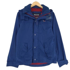 Vintage Hollister Casual Jacket Women Blue Hooded Aw1 Size S - Picture 1 of 9
