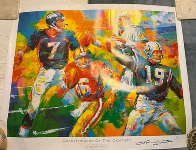 Quarterbacks of the Century Poster AUTOGRAPHED SIGNED by JOHNNY UNITAS JSA Cert - Image 1 of 4