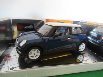 BURAGO GOLD COLLECTION MINI COOPER - BLUE/WHITE SCALE 1:18 COD. 3379 - Image 1 of 4