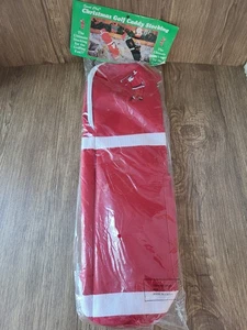 Golf Caddy Golfbag zum Aufhängen Weihnachtsstrumpf bestickt Weihnachtsmann - Bild 1 von 4
