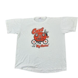 Vintage Single Stitch T-Shirt USA Graphic Print Cavaliers 92 93 White Mens 2XL - Picture 1 of 6