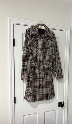 Abrigo a Cuadros United Colors Of Benton Talla 40 Vintage Foto 1 de 4