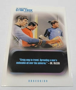 Star Trek TOS The Quotable Rittenhouse Trading Card #26 Dr. McCoy Obsession - Picture 1 of 4