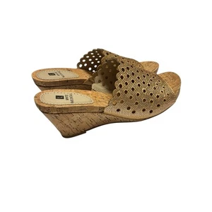 White Mountain Atlie Fabric Open Toe Special Occasion Platform Sandals 8.5M - Picture 1 of 8