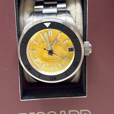 Spinnaker Piccard SP-5098-44 Lemon Yellow Dive Watch Men’s 45mm 21mm 550m Used - Image 1 of 4