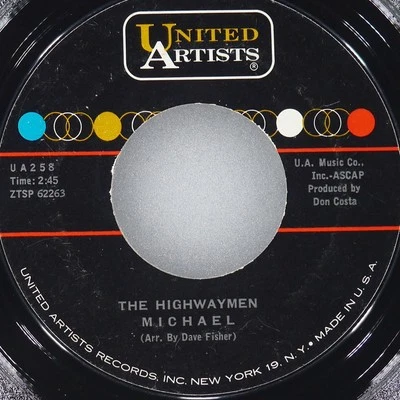 THE HIGHWAYMEN Michael / Santiano UNITED ARTISTS UA 258 VG+ 45rpm 7" 1961 Folk Foto 1 de 4