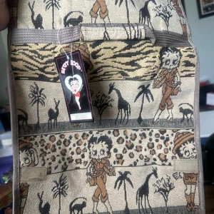 RARE Betty Boop Safari Roller Luggage Bag Africa Giraffe Vintage 22x13x5” - Picture 1 of 14