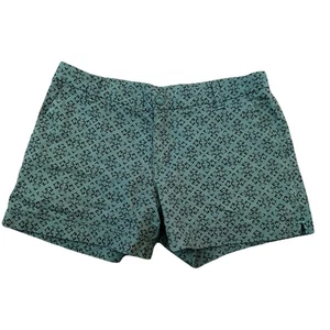 Patagonia Shorts Womens 8 Green all over Print Organic Stretch Casual Outdoor - Picture 1 of 5