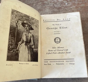 The Works Of George Eliot Edition De Luxe Vol.1 Illustrated Antique - Picture 1 of 24